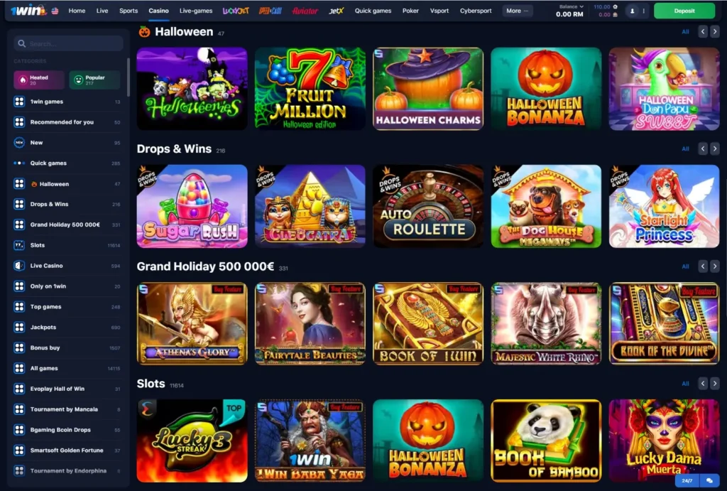 1WIN Casino çevrimiçi oyunlar